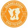 Round patch, yellow, Sk&aring;neleden End to end