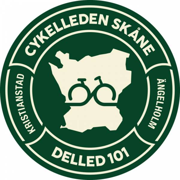 Round patch, green, Cykelleden Sk&aring;ne delled 101
