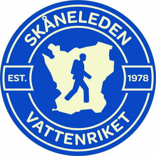Round patch, blue, Sk&aring;neleden Vattenriket