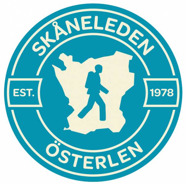 Round patch, blue, Sk&aring;neleden &Ouml;sterlen